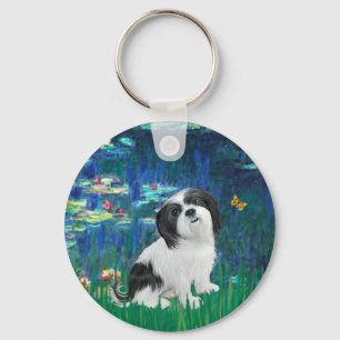 Lhasa Apso 2 - Lilies 5 Key Ring