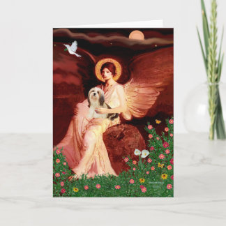 Lhasa Apso 4 - Seated Angel Card