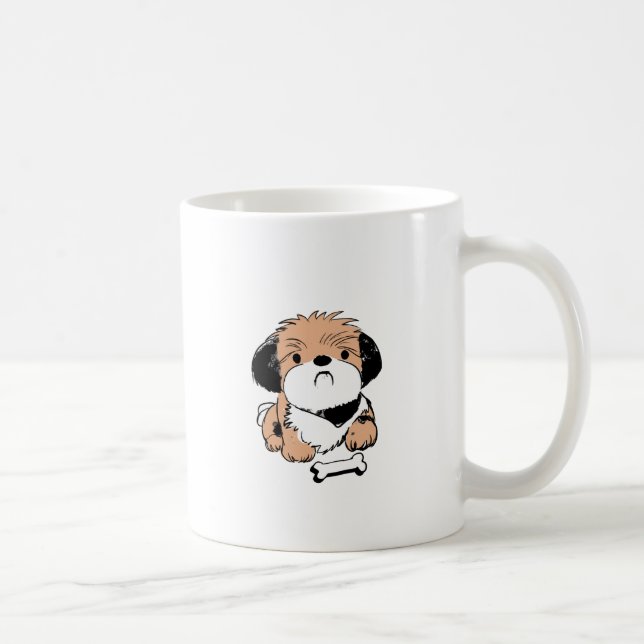 Lhasa Apso and dog treat Coffee Mug (Right)