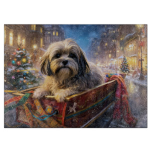 Lhasa Apso Christmas Festive Season  Cutting Board