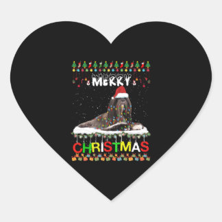 Lhasa Apso Christmas Tree Light Pajama Xmas Dog Heart Sticker