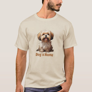 Lhasa Apso Colour Silhouette  T-Shirt