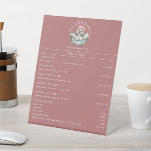 Lhasa Apso Dog Grooming Pedestal Sign Price List