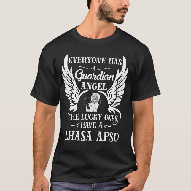 Lhasa Apso dog pet guardian angel T-Shirt (Front)