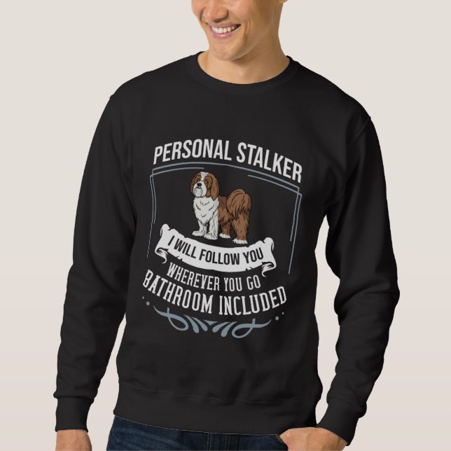 Lhasa Apso Dog Puppies Owner Sweatshirt (Front)