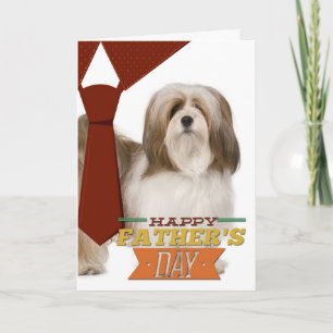 Lhasa Apso Father's Day Card
