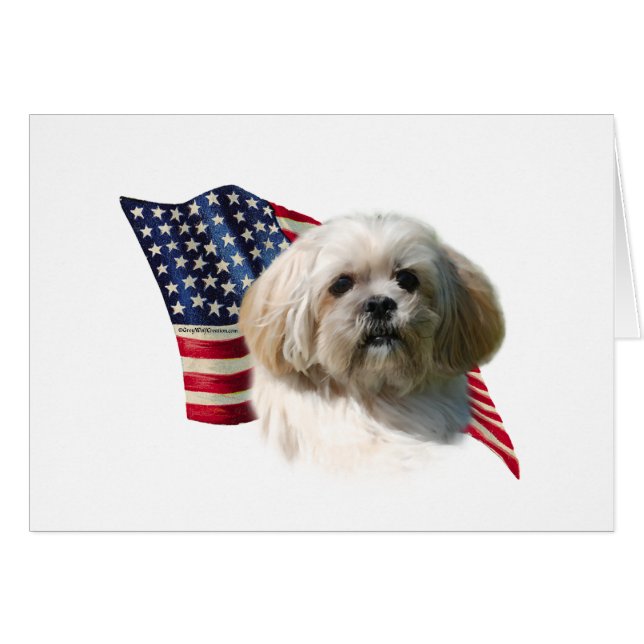 Lhasa Apso Flag (Front Horizontal)
