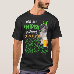 Lhasa Apso Kiss Me I'm Irish Or Drunk Or Whatever T-Shirt