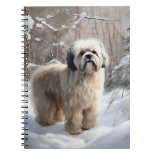 Lhasa Apso Let It Snow Christmas Notebook