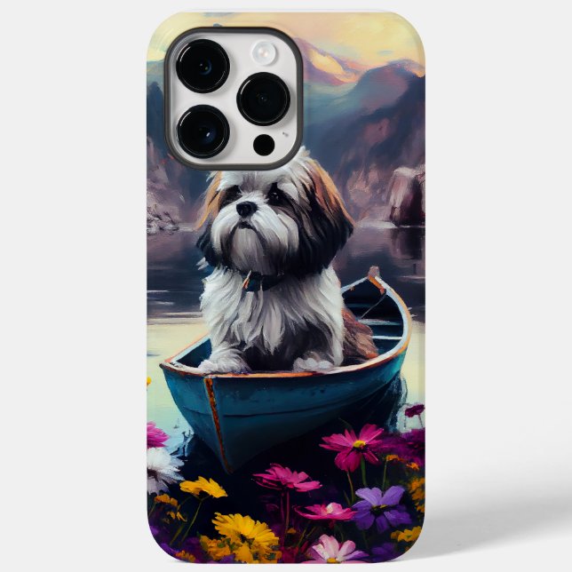 Lhasa Apso on a Paddle: A Scenic Adventure Case-Mate iPhone Case (Back)
