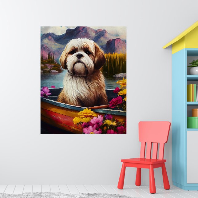 Lhasa Apso on a Paddle: A Scenic Adventure Poster (Nursery 1)