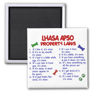 LHASA APSO Property Laws 2 Magnet