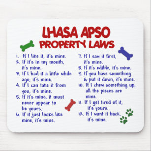LHASA APSO Property Laws 2 Mouse Pad