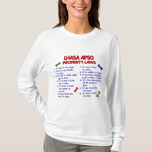 LHASA APSO Property Laws 2 T-Shirt (Front)