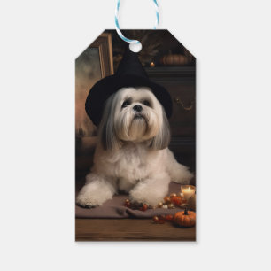 Lhasa Apso Pumpkins Halloween Scary Gift Tags