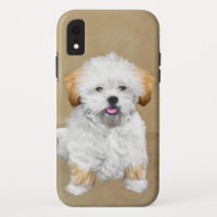 Lhasa Apso Puppy Painting - Cute Original Dog Art
