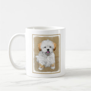 Lhasa Apso Puppy Painting - Cute Original Dog Art Coffee Mug