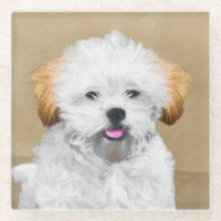Lhasa Apso Puppy Painting - Cute Original Dog Art