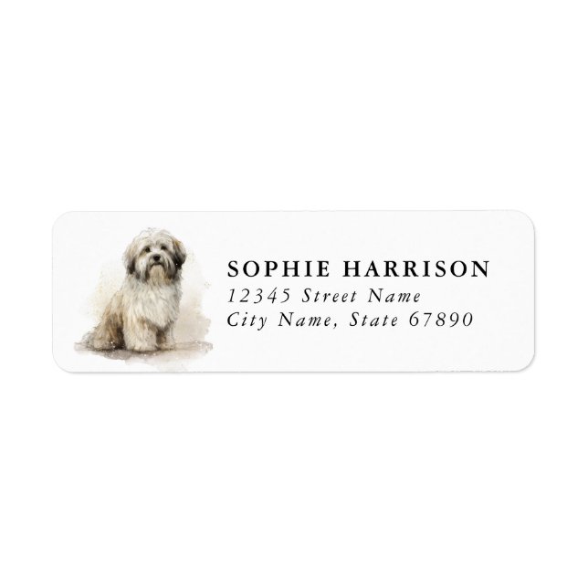 Lhasa Apso Return Address Labels (Front)