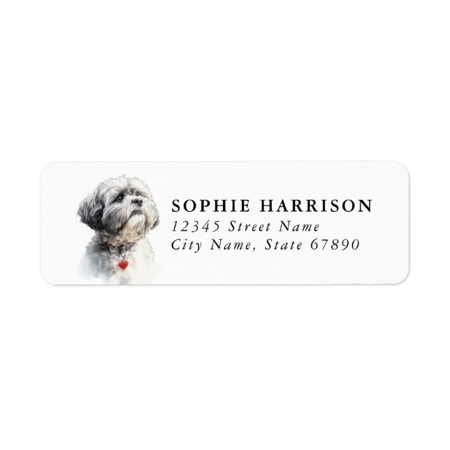 Lhasa Apso Return Address Labels (Front)