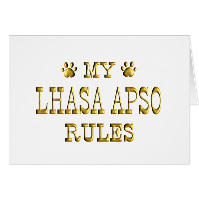 Lhasa Apso Rules Gold (Front Horizontal)