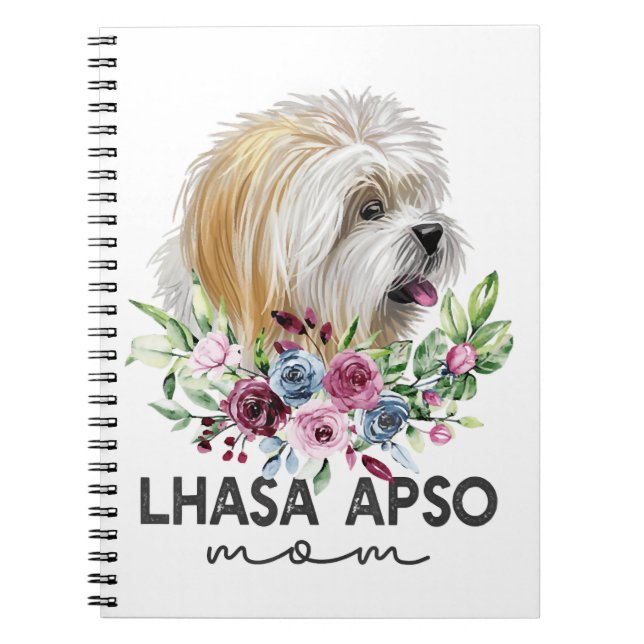 Lhasa Apso Shirt Gifts Dog Mum Notebook (Front)
