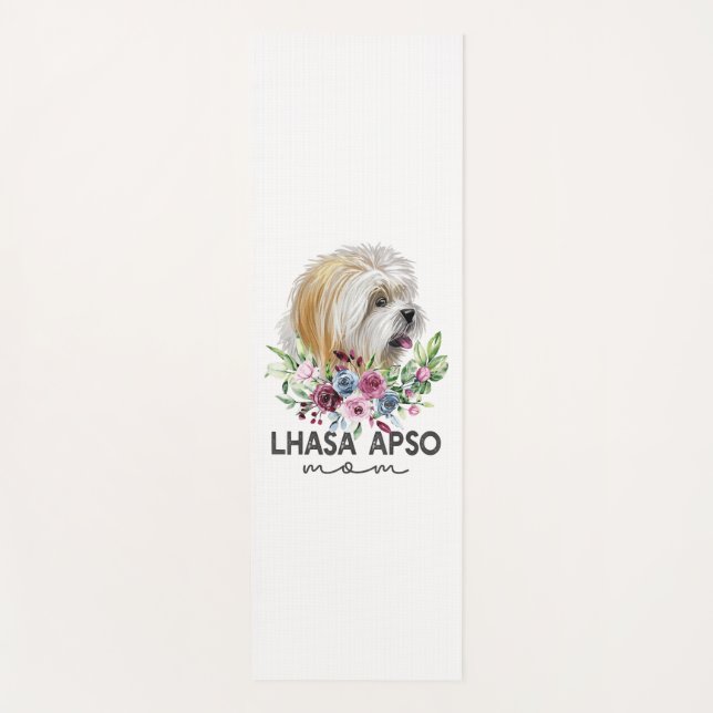 Lhasa Apso Shirt Gifts Dog Mum Yoga Mat (Front)