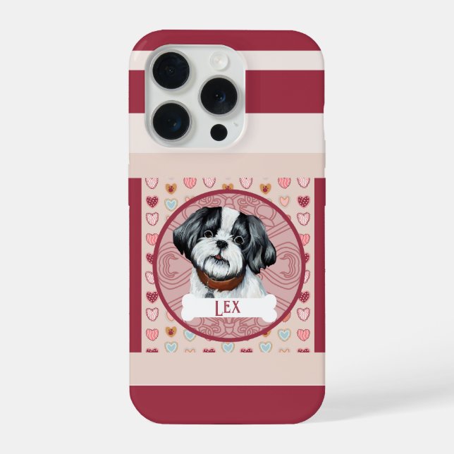 Lhasa Apso Valentine Heart iPhone 11 Pro Case  (Back)