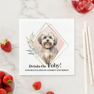 Lhasa Apso Wedding Napkins With Dogs Photo