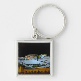 Lhasa & Potala Palace at night, Tibet (Himalayas) Key Ring