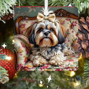  Lhaso Apso Personalised Christmas Metal Tree Decoration