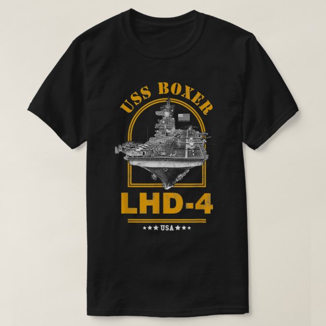 LHD4 USS Boxer T-Shirt (Design Front)