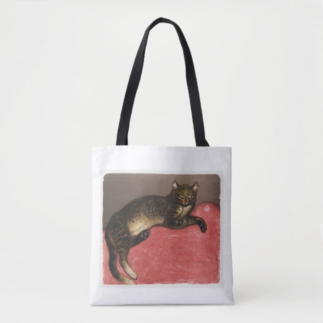 L'Hiver -  Chat sur un Coussin (1909)  Tote Bag (Front)
