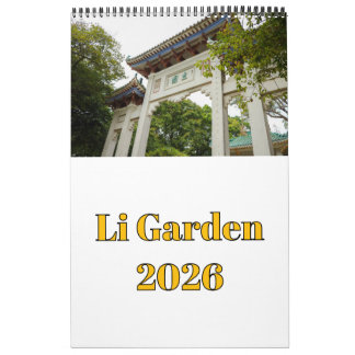 Li Garden Series: Journey Through the Seasons 2026 Calendar