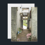 Li Garden Series - The Floral Path Postcard<br><div class="desc">Step into the timeless charm of Li Garden with “The Floral Path”.
Captured in Kaiping, China by photographer Bruce Yu,  this image highlights a quiet corridor lined with spring blossoms.
A perfect postcard for travel lovers,  architecture enthusiasts,  and anyone drawn to the elegance of traditional Chinese gardens.</div>