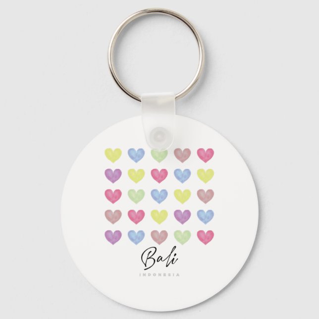 Li Hearts Graphic  Key Ring (Front)
