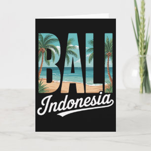 Li Indonesia Tropical Beach Palm Trees And Ocean A Card