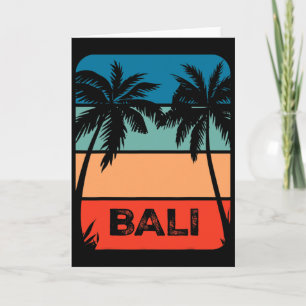 Li Indonesia Vintage Surfing Sunset Souvenir Card