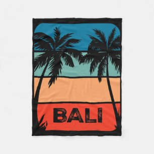 Li Indonesia Vintage Surfing Sunset Souvenir Fleece Blanket