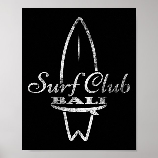 Li, Surf Club Retro Surfboard  Poster (Front)