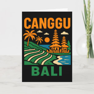 Li Surfing Canggu Li Vintage Mens Beach Life Card