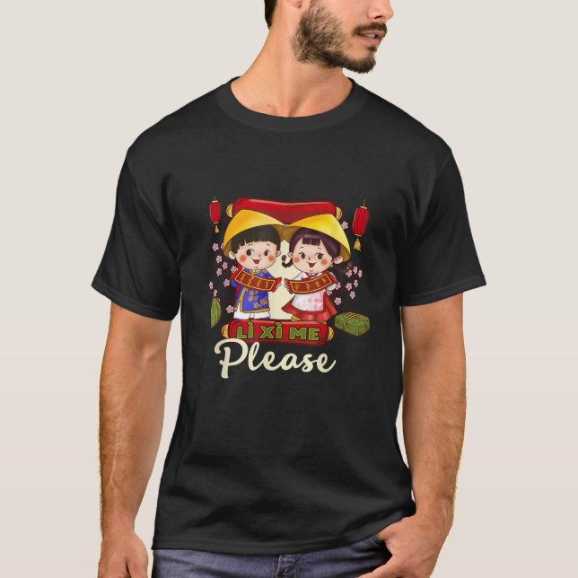 Li Xi Me Please Kids Happy Tet Chuc Mung Nam Moi 2 T-Shirt (Front)