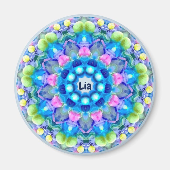 LIA ~ Personalised Easter Pattern Fractal ~ Magnet (Front)