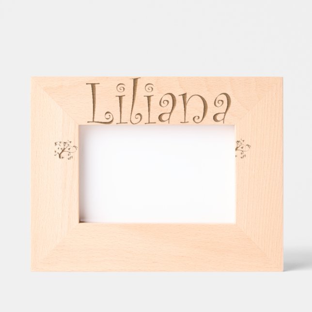 "Lialana" Standing Photo Frame – Newborn Gift (Front)