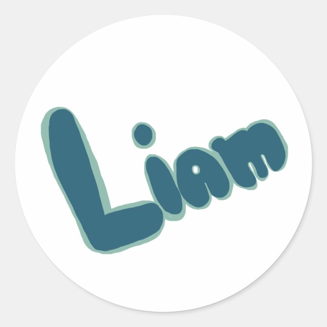 Liam Classic Round Sticker (Front)