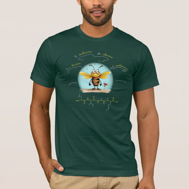 LIAM peptide, Bee-4 w/ custom text, dark T-Shirt (Front)