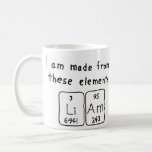 Liam periodic table name mug<br><div class="desc">Liam spelled out as Li Am (Lithium Americium) on a mug for the scientist in you.</div>