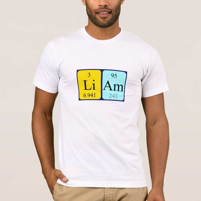 Liam periodic table name shirt (Front)