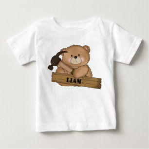 Liam's Builder Bear Personalised Gifts Baby T-Shirt