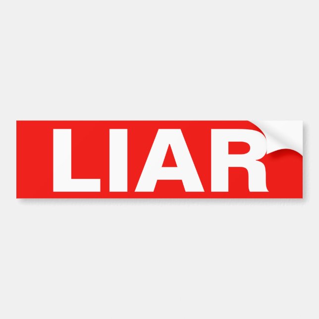 LIAR BUMPER STICKER (Front)